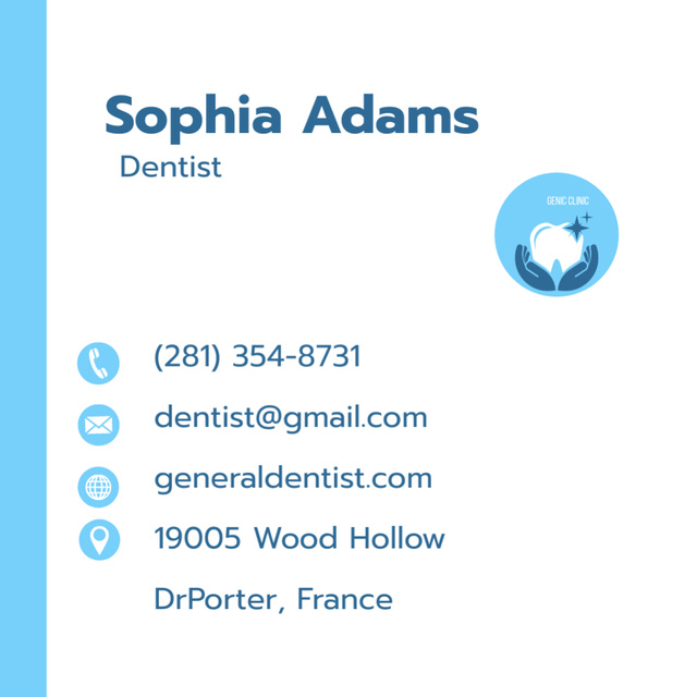 Dental Clinic Services Offer Square 65x65mm Design Template