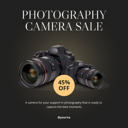 Ontwerpsjabloon van Instagram van Digital Cameras Sale Offer