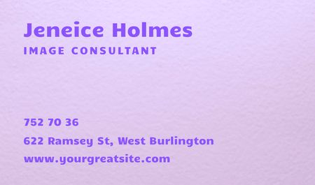 Image Consultant Services Offer Business card Design Template