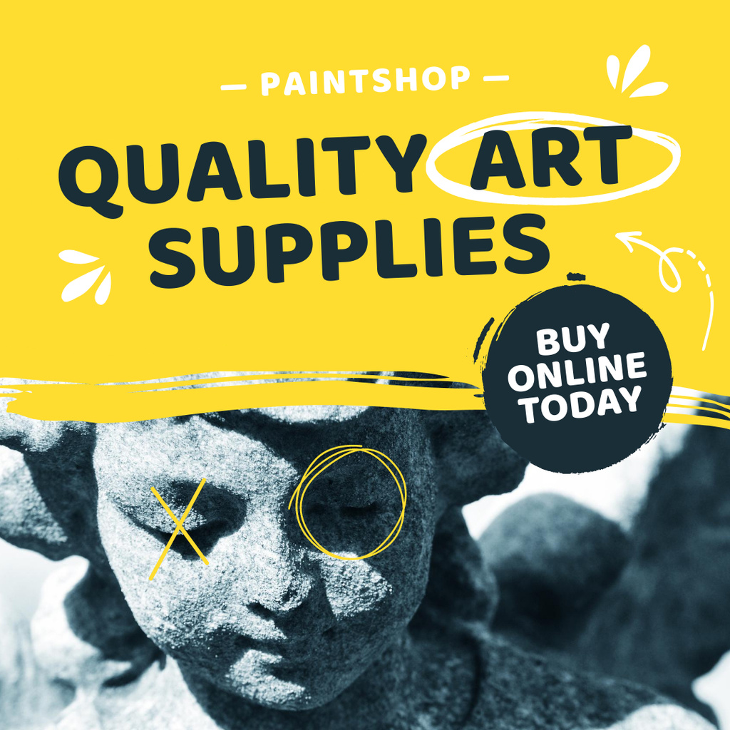 Ontwerpsjabloon van Instagram AD van Art Supplies Sale Offer