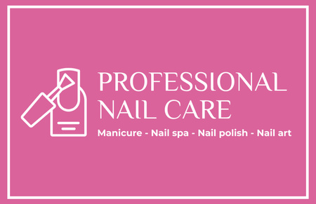 Professional Nail Services Business Card 85x55mm Design Template