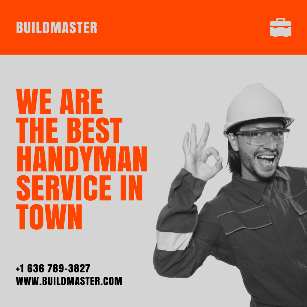Comprehensive Handyman Services Offer In City Instagram AD Modelo de Design