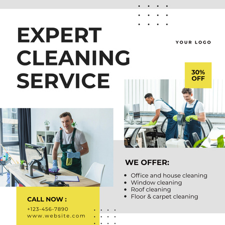 Designvorlage Cleaning Service Offer für Instagram