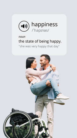Disabled is being happy Instagram Story Design Template