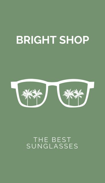 Platilla de diseño Corporate Store Emblem with Sunglasses Business Card US Vertical