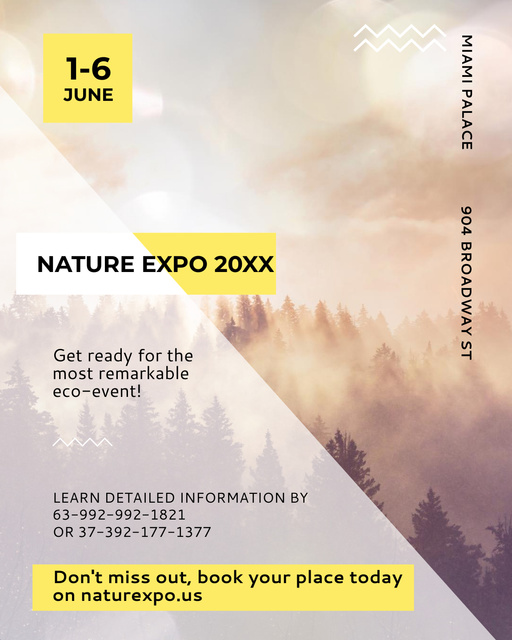 Plantilla de diseño de Nature Event Announcement with Forest Poster 16x20in 