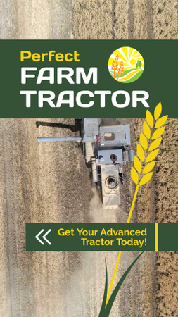 High-Performance Farm Tractor For Harvesting Promotion TikTok Video Design Template