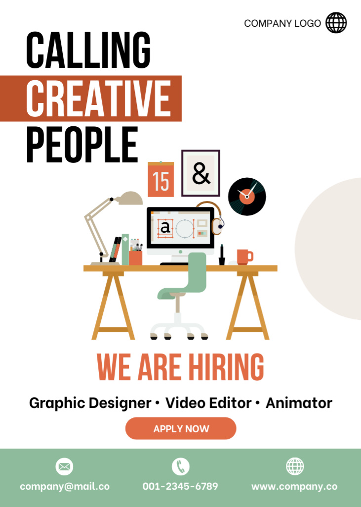 We Are Hiring Creative People Flayer Design Template