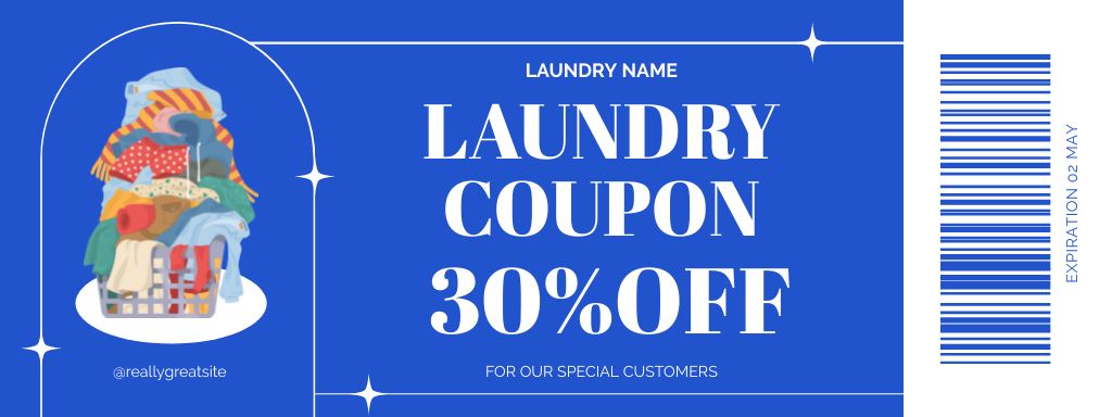 Modèle de visuel Offer Discounts on Laundry Service - Coupon