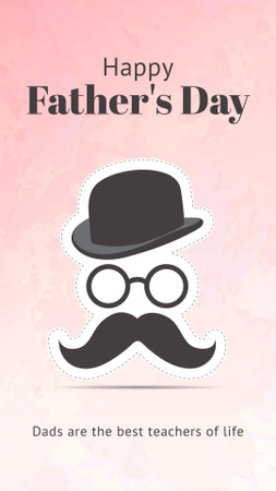 Platilla de diseño Happy Father's Day Greetings With Quote About Teaching Instagram Story
