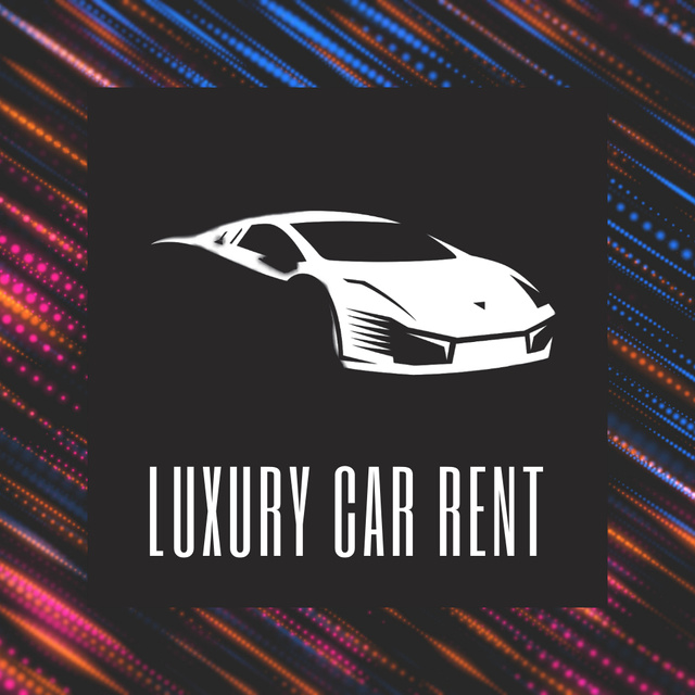 Luxury Car Rental Service Animated Logo Šablona návrhu