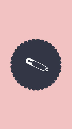 Template di design Icone di attrezzature su misura e fatte a mano sul rosa Instagram Highlight Cover