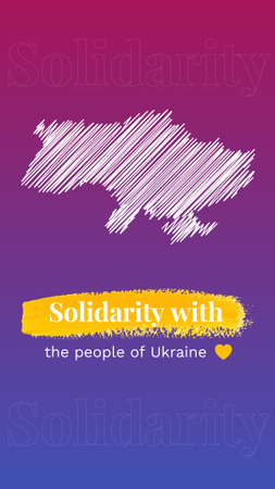 szolidaritás az ukrajnai emberekkel Instagram Story tervezősablon