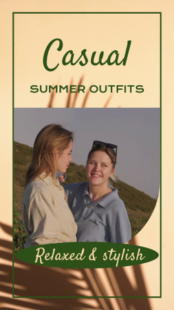 Summer Casual Outfits With Discount Offer Instagram Video Story Design Template