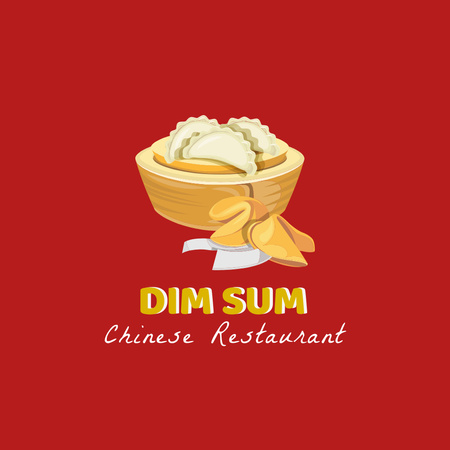 Chinese Restaurant Ad Logo Design Template