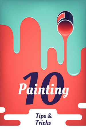 Ontwerpsjabloon van Pinterest van Painting tips and tricks