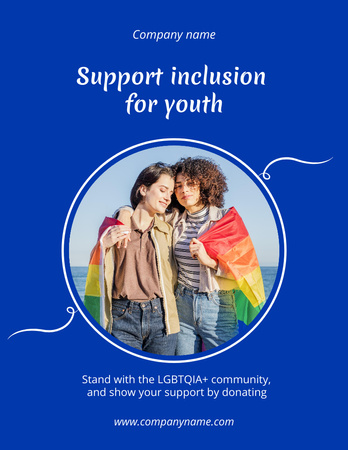 Template di design LGBT Community Invitation Poster 8.5x11in