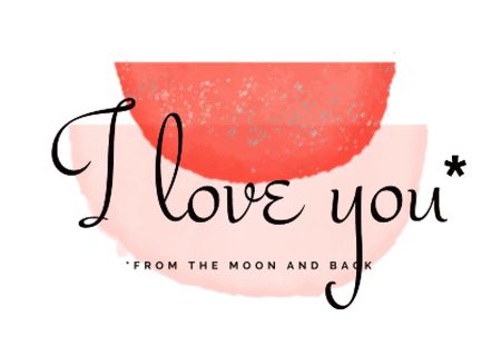 Cute Romantic Love Phrase Card Design Template
