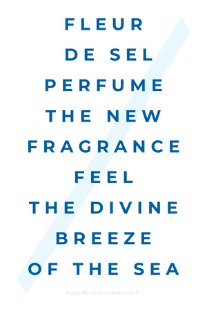 New Perfume Ad in blue Pinterest Design Template