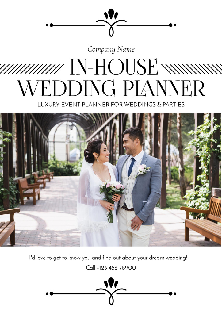 Wedding Event Planner Offer Poster Design Template