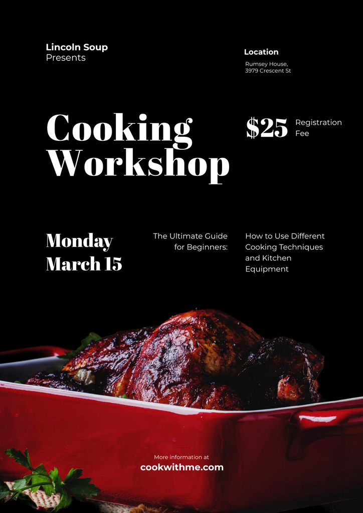 Cooking workshop advertisement Poster – шаблон для дизайна