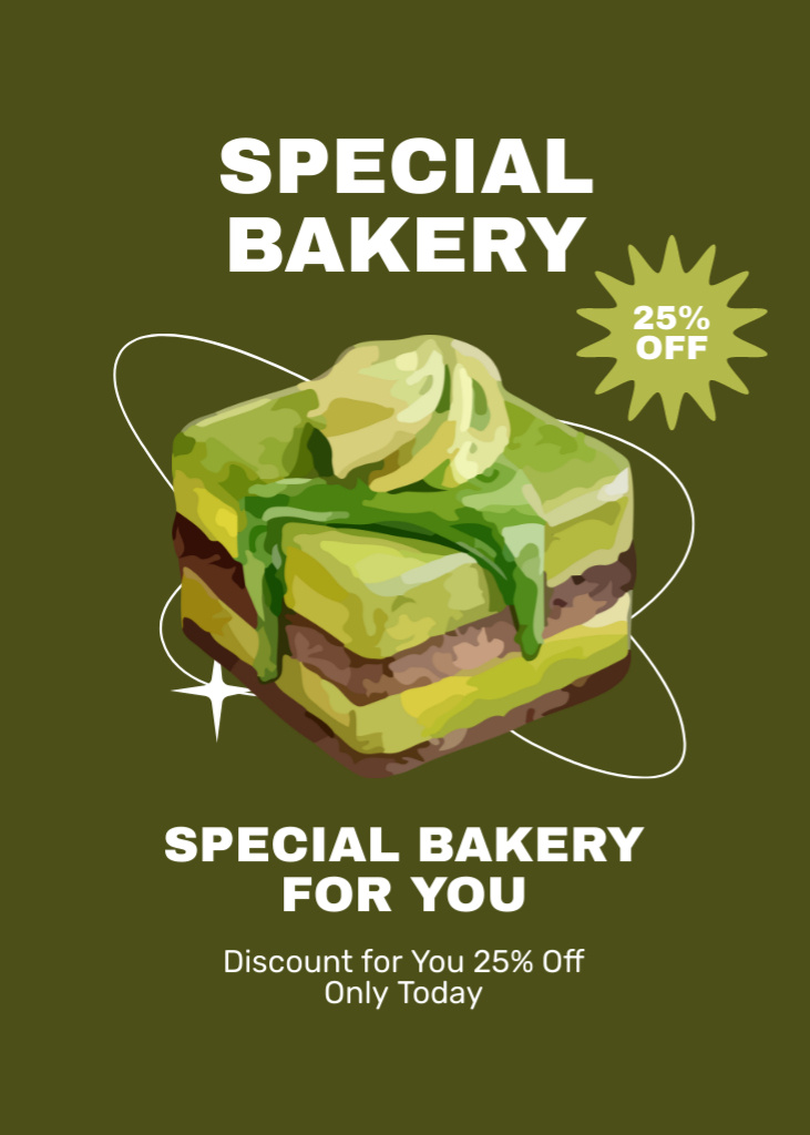 Bakery Specials Ad on Green Flayerデザインテンプレート