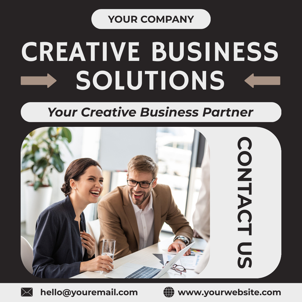 Ontwerpsjabloon van LinkedIn post van Offer of Creative Business Solutions