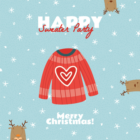 Platilla de diseño Happy Christmas Sweater Party Instagram