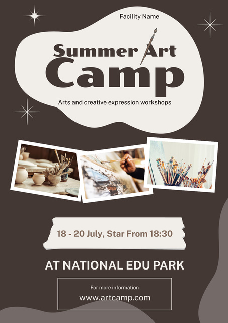 Ontwerpsjabloon van Poster van Summer Art Camp