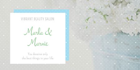 Beauty studio ad with Spring Flowers Image Design Template
