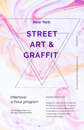 Ontwerpsjabloon van Invitation 5.5x8.5in van Graffiti And Street Art Tours Promotion
