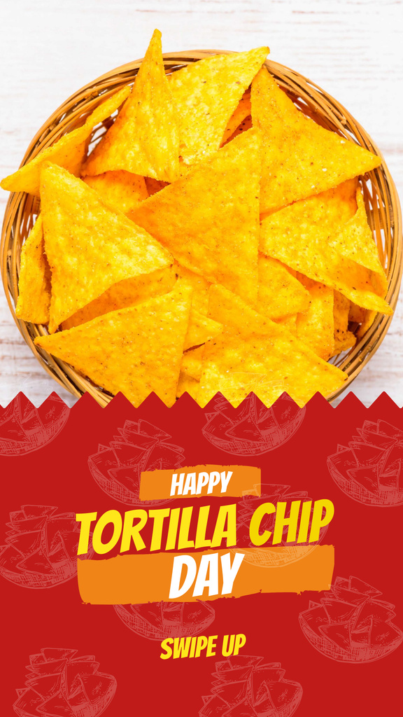 Designvorlage Tortilla chip Mexican dish für Instagram Story