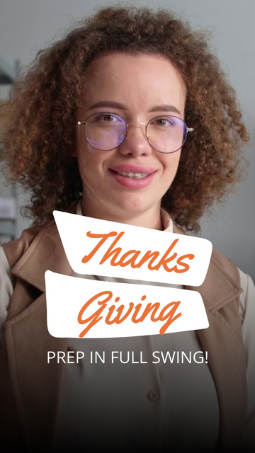 Thanksgiving Day Lovely Congrats And Thanks TikTok Video Design Template