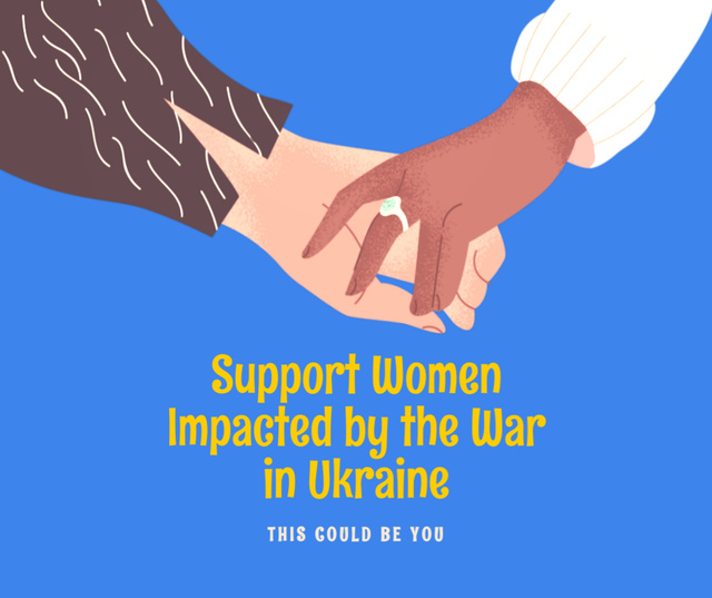 Designvorlage Call for Support of Women of Ukraine für Facebook