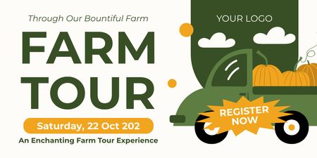 Farm Tour Registration Announcement Twitter Design Template