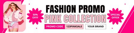Promo of Pink Fashion Collection Twitter Design Template