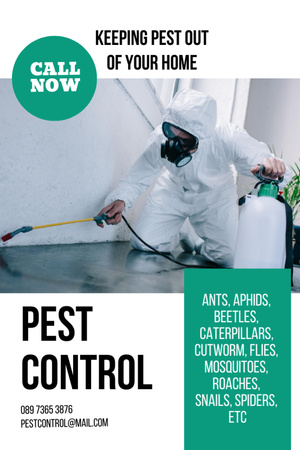Pest Control Services Ad Flyer 4x6in Design Template