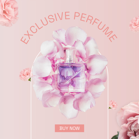 Plantilla de diseño de Anuncio exclusivo de fragancia floral Instagram 