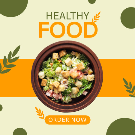 Healthy Salad in Bowl Instagram Tasarım Şablonu