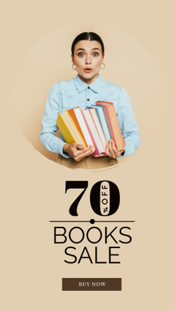 Discount Books for Sale Instagram Story tervezősablon