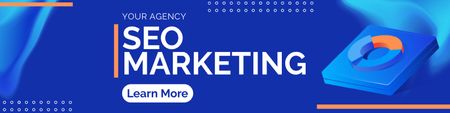 Plantilla de diseño de SEO Marketing Agency Services Offer LinkedIn Cover 