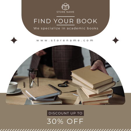 könyvesbolt eladás Instagram tervezősablon