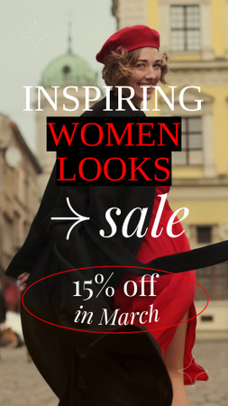 Women`s Looks On Women's Day Sale Offer TikTok Video Šablona návrhu