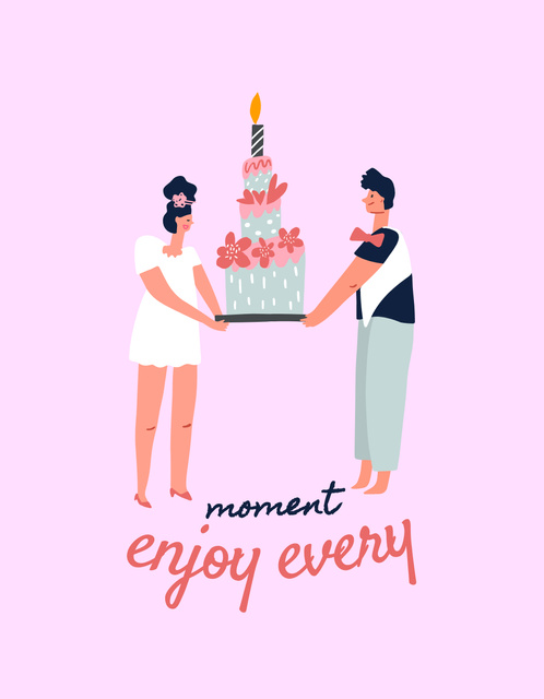 Template di design A Big Juicy Cake for a Special Moment T-Shirt