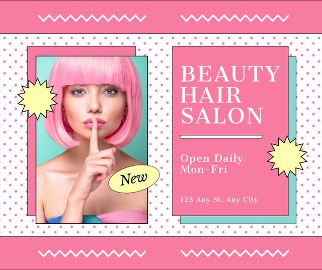 Ontwerpsjabloon van Facebook van Beauty and Hairstyle Salon Offer