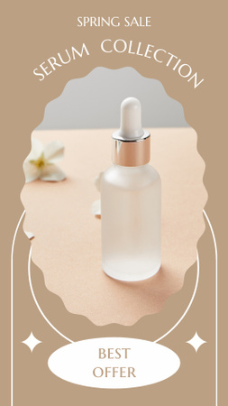 Plantilla de diseño de Anuncio de venta de primavera de suero hidratante Instagram Story 