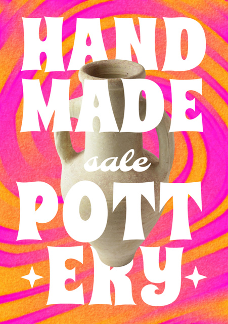 Handmade Pottery Promotion with Clay Pot Flyer A5 – шаблон для дизайна
