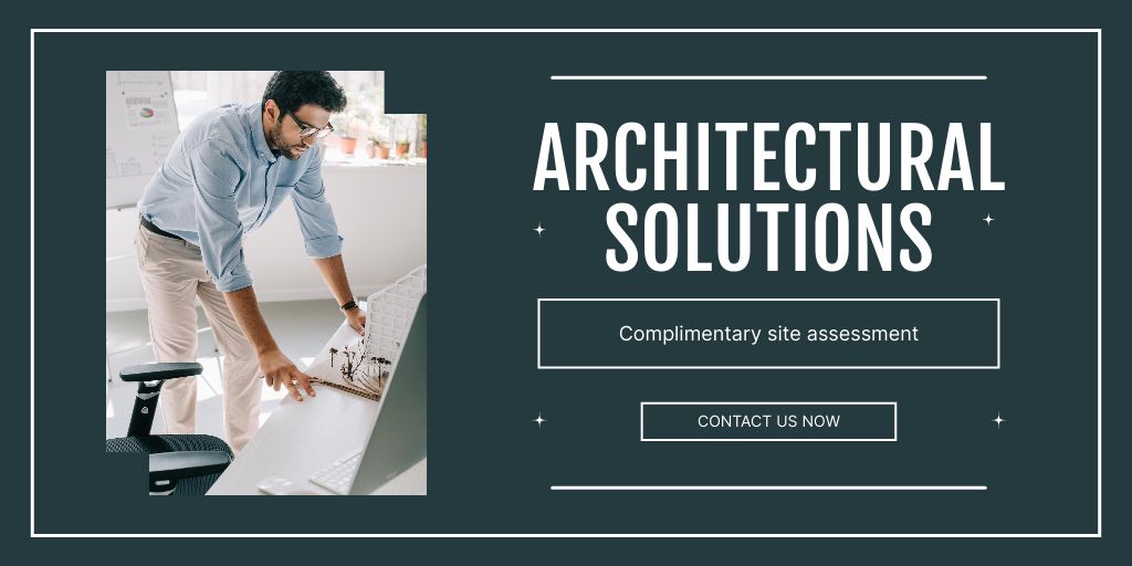 Template di design Architectural Solutions With Free Site Assessment Twitter