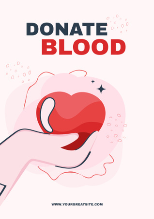Blood Donation Motivation during War in Ukraine Poster B2 Design Template