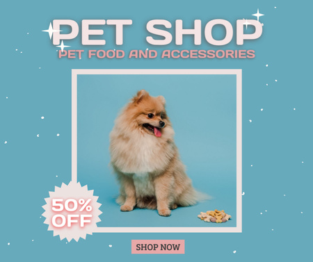 Pet Shop Discount Sale Facebook Design Template